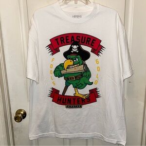 HIPSTAR Men’s Short Sleeve Treasure Hunters Parrot Pirate T-shirt. Sz XL.